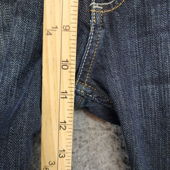 Wrangler Jeans Mens 36x30 Blue Straight Leg Mid Rise Stretch - Picture 5 of 12